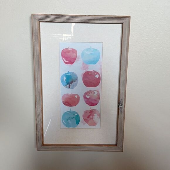 Multicolored Apple Print Watercolor Medium Print is Framed and Matted - Picture 11 of 15